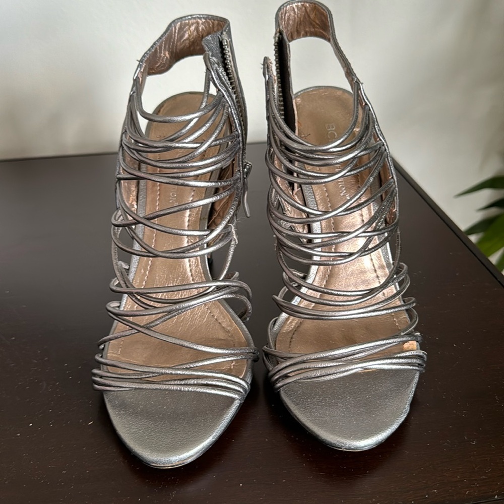 BCBG Metallic heels. Preowned worn once size 6.5